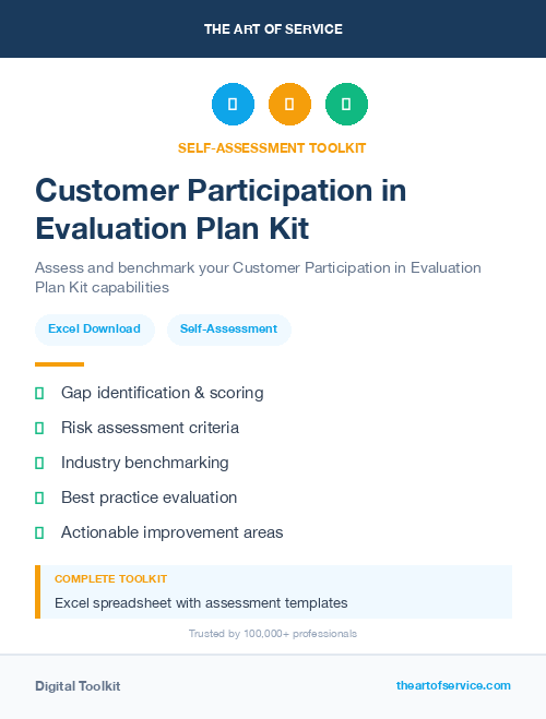 Customer Participation in Evaluation Plan Kit