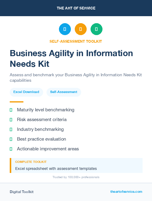 Business Agility in Information Needs Kit