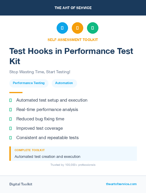 Test Hooks in Performance Test Kit