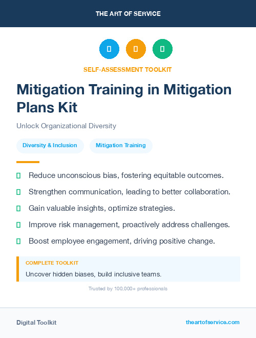 Mitigation Training in Mitigation Plans Kit