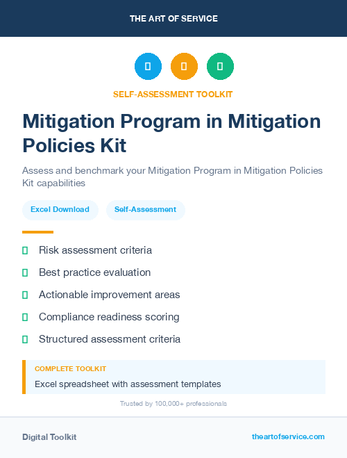 Mitigation Program in Mitigation Policies Kit
