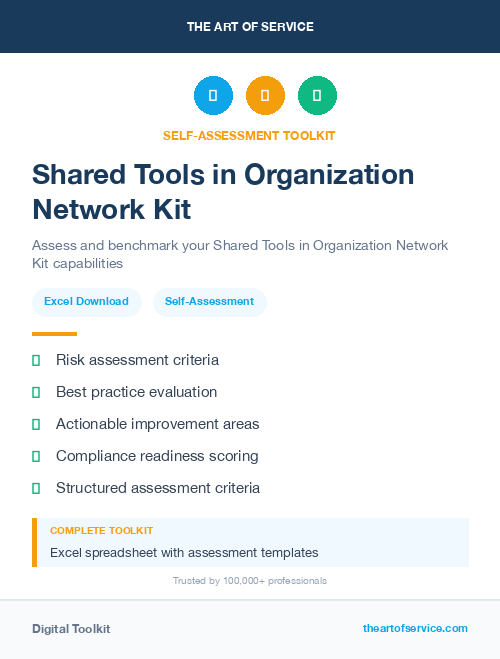 Shared Tools in Organization Network Kit