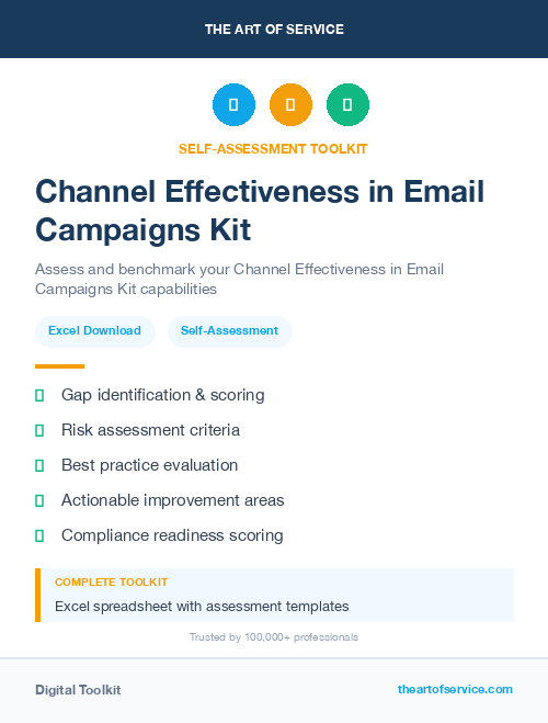 Channel Effectiveness in Email Campaigns Kit