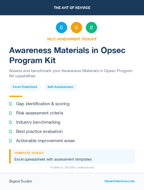 Awareness Materials in Opsec Program Kit