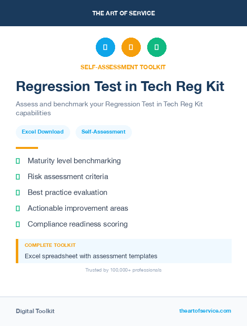 Regression Test in Tech Reg Kit