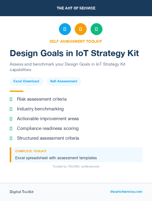 Design Goals in IoT Strategy Kit