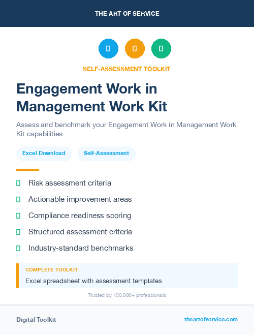 Engagement Work in Management Work Kit