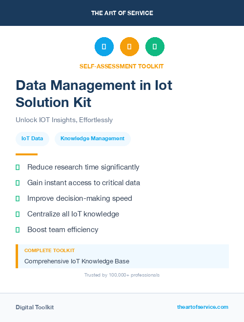 Data Management in Iot Solution Kit