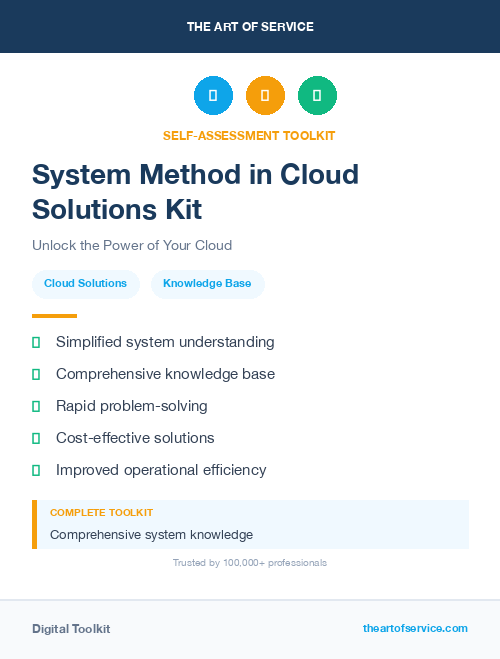 System Method in Cloud Solutions Kit