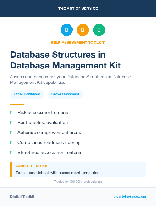 Database Structures in Database Management Kit