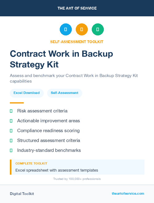 Contract Work in Backup Strategy Kit