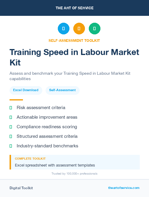 Training Speed in Labour Market Kit