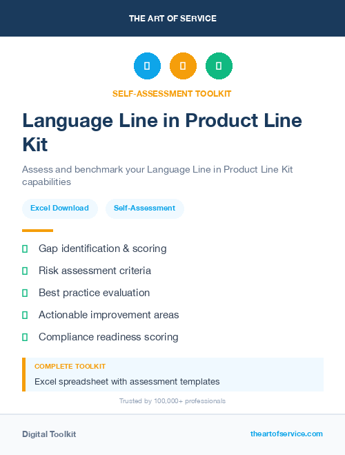 Language Line in Product Line Kit