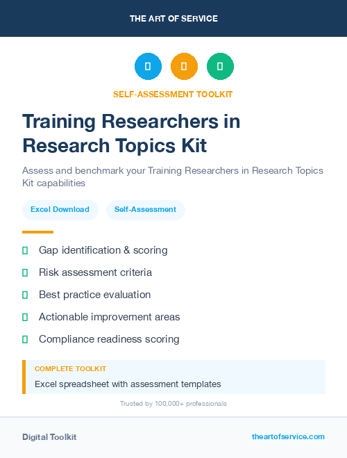 Training Researchers in Research Topics Kit