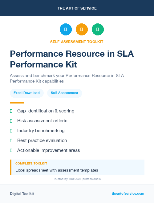 Performance Resource in SLA Performance Kit