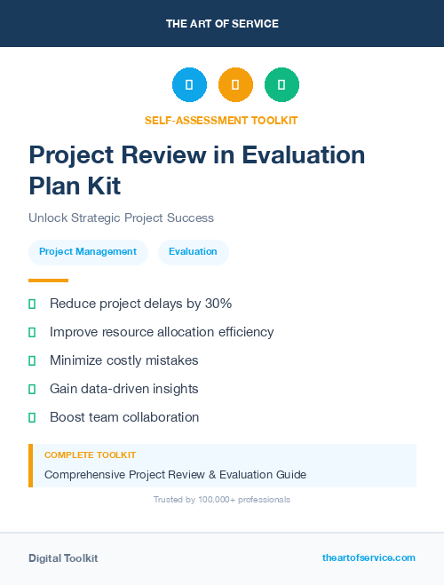 Project Review in Evaluation Plan Kit