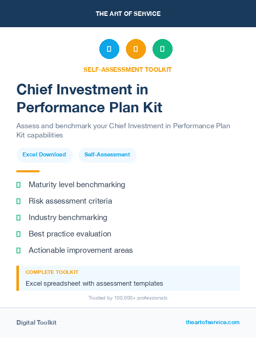 Chief Investment in Performance Plan Kit