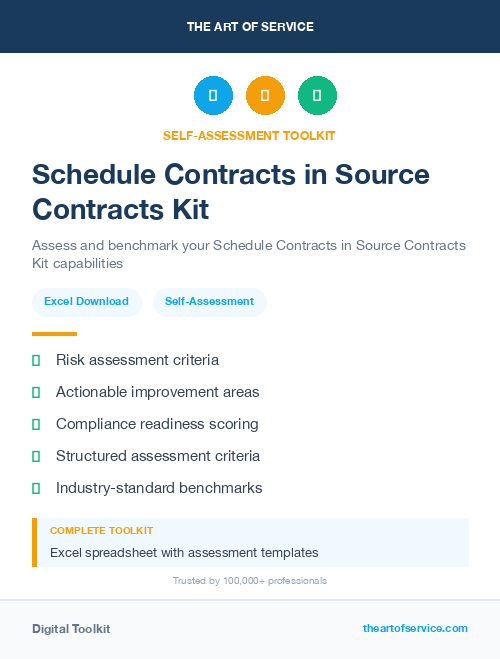 Schedule Contracts in Source Contracts Kit