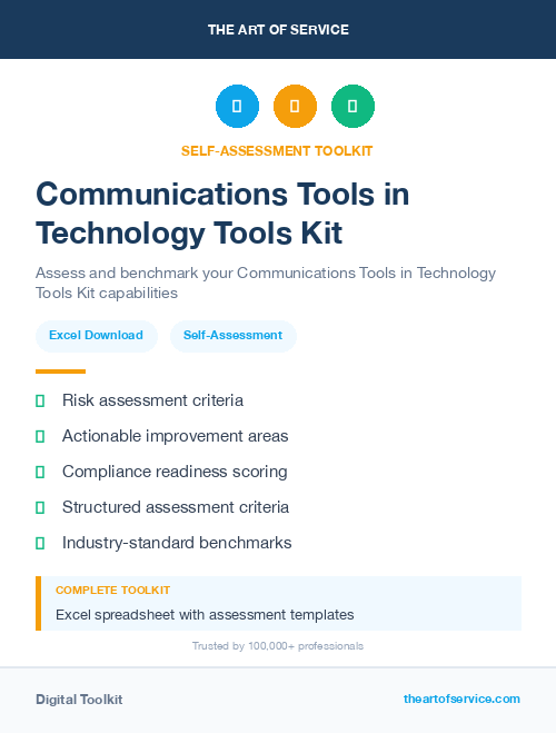 Communications Tools in Technology Tools Kit