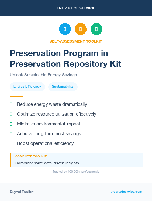 Preservation Program in Preservation Repository Kit