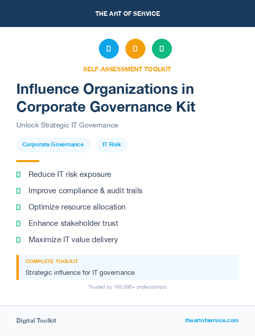 Influence Organizations in Corporate Governance Kit