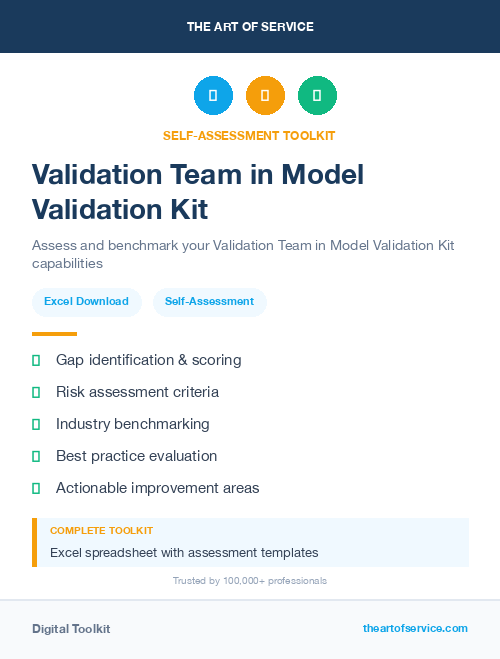 Validation Team in Model Validation Kit