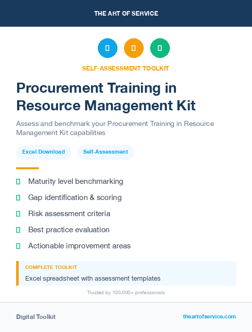 Procurement Training in Resource Management Kit