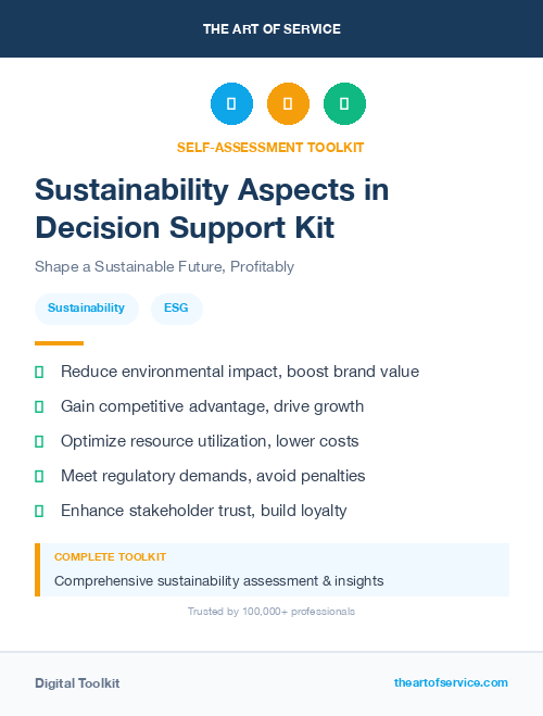 Sustainability Aspects in Decision Support Kit