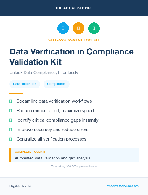 Data Verification in Compliance Validation Kit