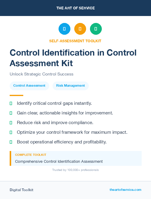 Control Identification in Control Assessment Kit