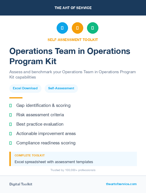 Operations Team in Operations Program Kit