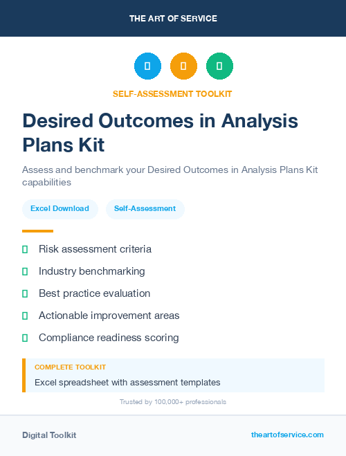 Desired Outcomes in Analysis Plans Kit
