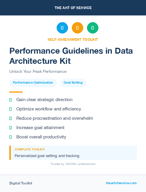 Performance Guidelines in Data Architecture Kit