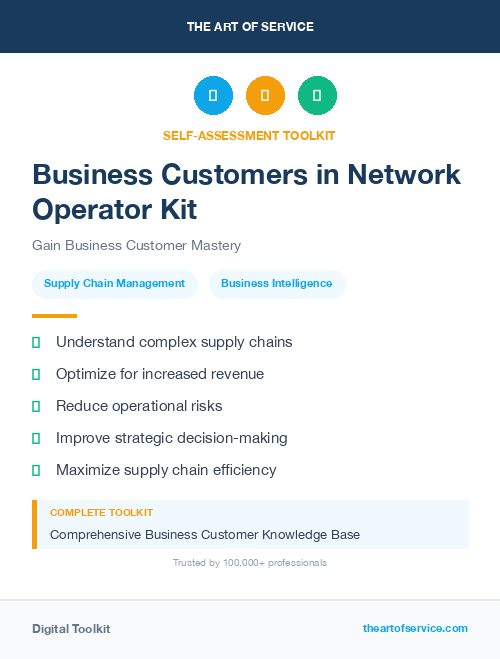 Business Customers in Network Operator Kit