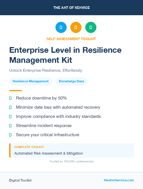 Enterprise Level in Resilience Management Kit