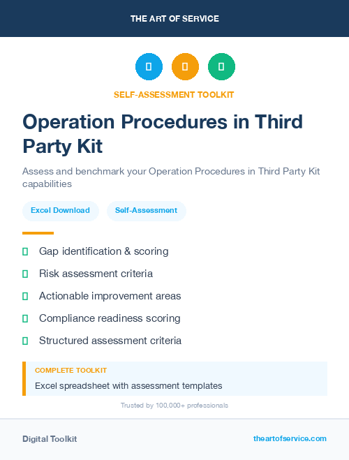Operation Procedures in Third Party Kit