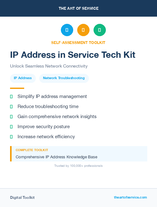 IP Address in Service Tech Kit