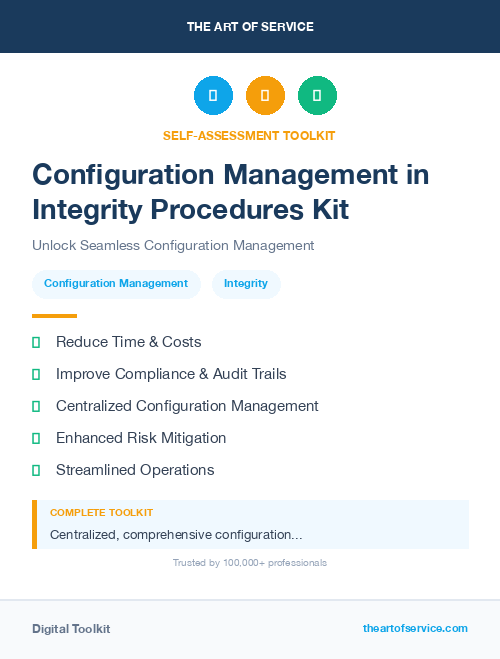 Configuration Management in Integrity Procedures Kit