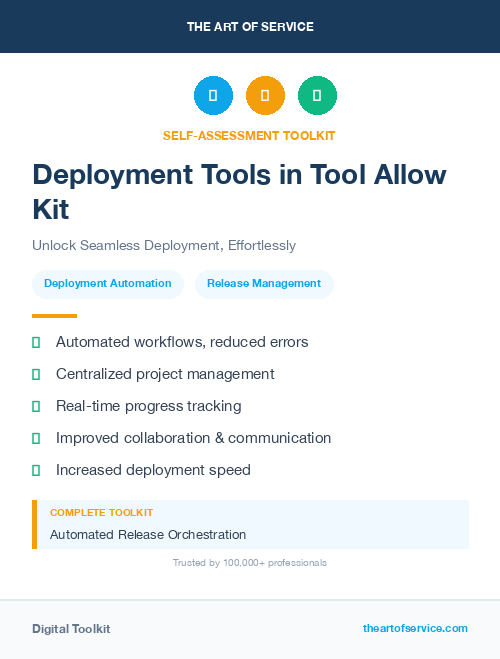 Deployment Tools in Tool Allow Kit