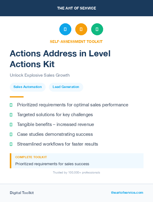 Actions Address in Level Actions Kit