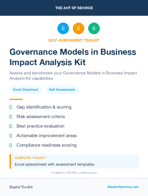 Governance Models in Business Impact Analysis Kit