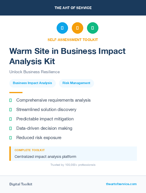 Warm Site in Business Impact Analysis Kit
