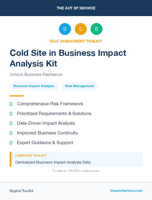 Cold Site in Business Impact Analysis Kit