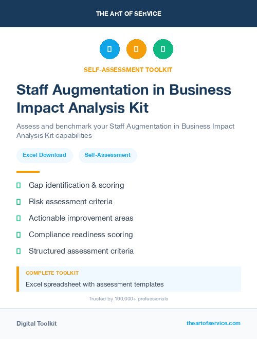 Staff Augmentation in Business Impact Analysis Kit