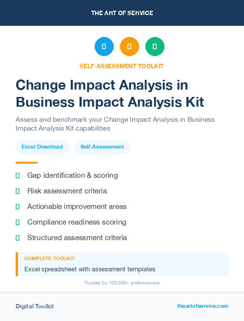 Change Impact Analysis in Business Impact Analysis Kit
