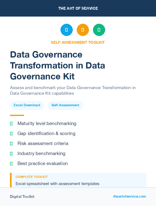 Data Governance Transformation in Data Governance Kit