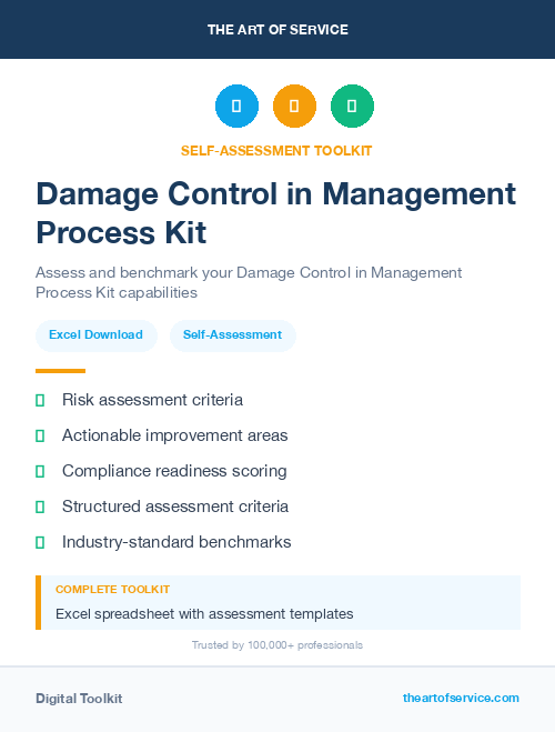 Damage Control in Management Process Kit