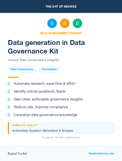 Data generation in Data Governance Kit