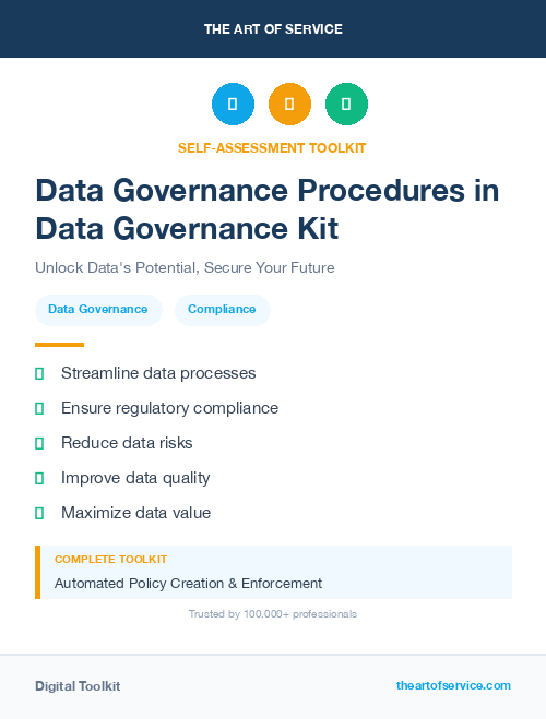 Data Governance Procedures in Data Governance Kit
