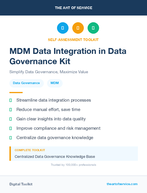 MDM Data Integration in Data Governance Kit